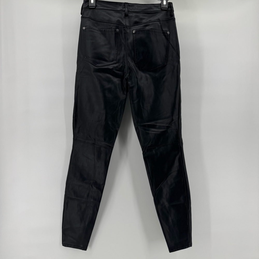 Free People Vegan Leather High Rise Pant Black Women's Sz 28 - Picture 6 of 13